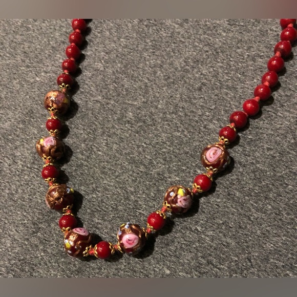 Jewelry Vintage Glass Wedding Cake Bead Necklace Poshmark